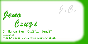 jeno csuzi business card